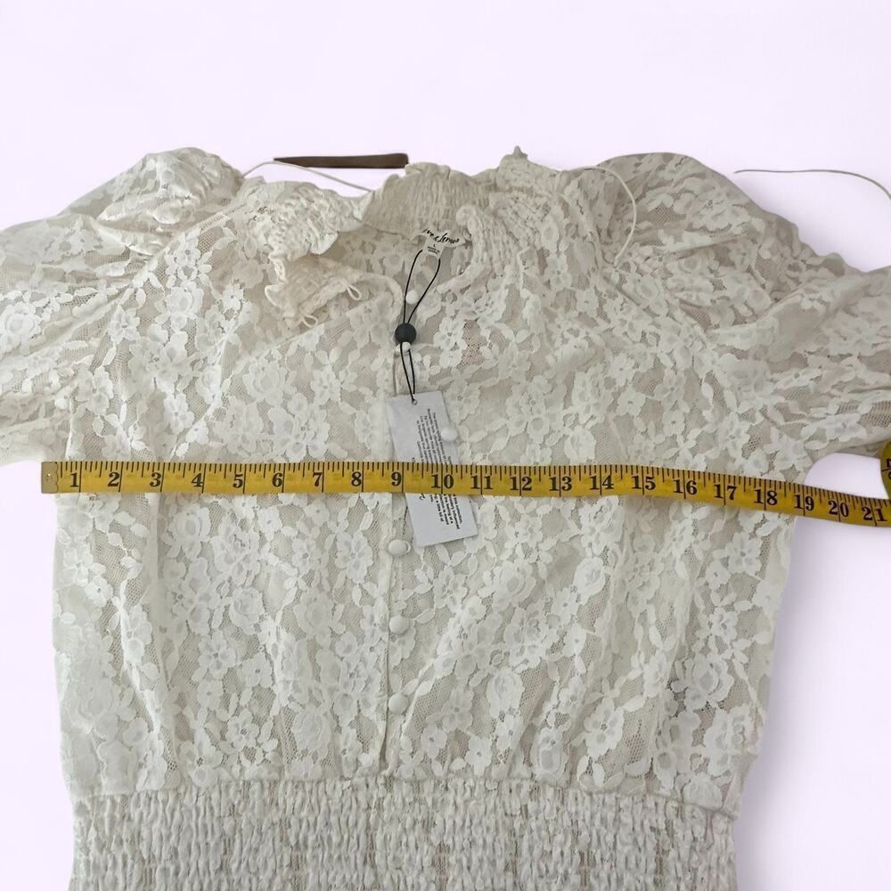 NWTs For Love and Lemons Victoria Secret Violeta White Lace Top (L) - Picture 9 of 16